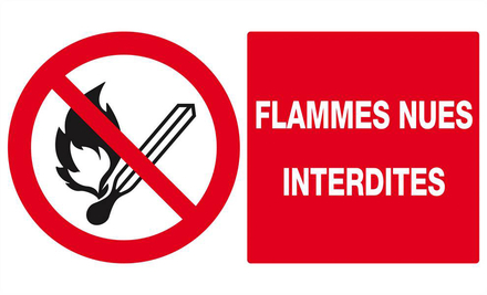 FLAMMES NUES INTERDITES 330x200mm TALIAPLAST - 621226