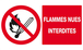 FLAMMES NUES INTERDITES 330x200mm TALIAPLAST - 621226