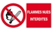 FLAMMES NUES INTERDITES 330x200mm TALIAPLAST - 621226