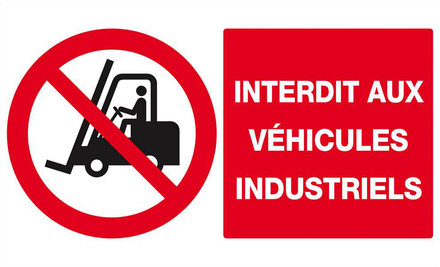 INTERDIT AUX VEHICULES INDUSTRIELS 330x200mm TALIAPLAST - 621228