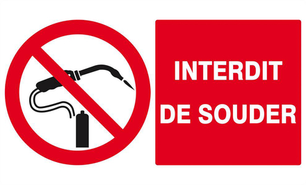 INTERDIT DE SOUDER 330x200mm TALIAPLAST - 621232