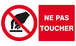 Panneau rigide INTERDICTION DE TOUCHER 330x200mm TALIAPLAST - 621234