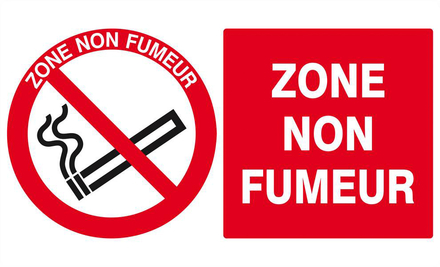 ZONE NON FUMEUR 330x200mm TALIAPLAST - 621235