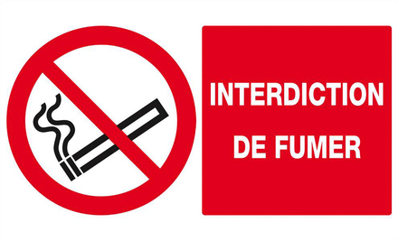 INTERDICTION DE FUMER 330x200mm TALIAPLAST - 621236