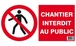 CHANTIER INTERDIT AU PUBLIC 330x200mm (PP ALVEOLAIRE) TALIAPLAST - 621283