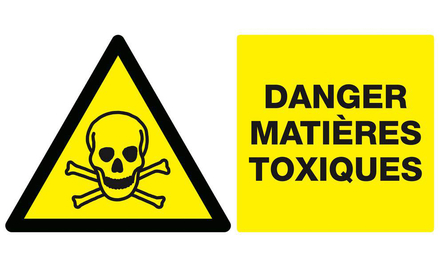 Panneau rigide DANGER, MATIERES TOXIQUES 330x200mm TALIAPLAST - 621301