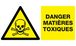 Panneau rigide DANGER, MATIERES TOXIQUES 330x200mm TALIAPLAST - 621301