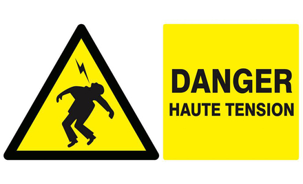 DANGER HAUTE TENSION 330x200mm TALIAPLAST - 621302