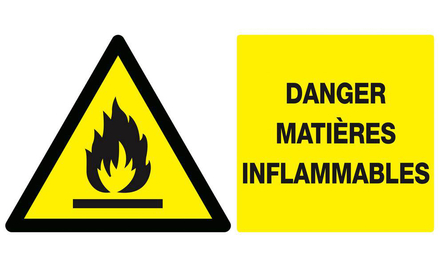 DANGER, MATIERES INFLAMMABLES 330X200mm TALIAPLAST - 621303