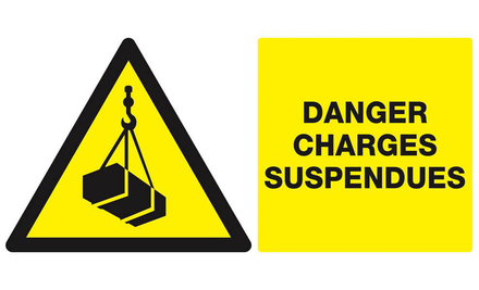 DANGER, CHARGES SUSPENDUES 330x200mm TALIAPLAST - 621307