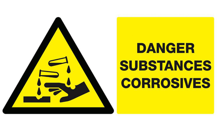 DANGER, SUBSTANCES CORROSIVES 330x200mm TALIAPLAST - 621309