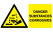 DANGER, SUBSTANCES CORROSIVES 330x200mm TALIAPLAST - 621309