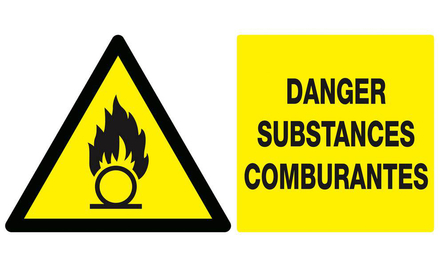 DANGER, SUBSTANCES COMBURANTES 330x200mm TALIAPLAST - 621313