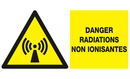 Panneau rigide DANGER, RADIATIONS NON IONISANTES 330x200mm TALIAPLAST - 621315