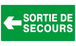 SORTIE DE SECOURS FLECHE A GAUCHE 330x200mm TALIAPLAST - 621415