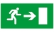 EVACUATION VERS SORTIE DROITE 330x200mm TALIAPLAST - 621425