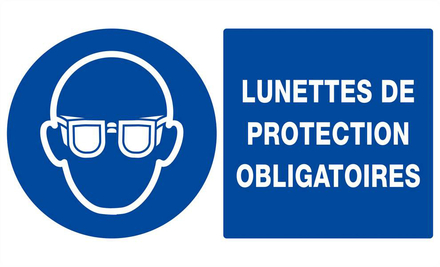 LUNETTES DE PROTECTION OBLIGATOIRES 330x200mm TALIAPLAST - 621507