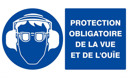 PROTECTION OBLIGATOIRE VUE/OUIE 330x200mm TALIAPLAST - 621508