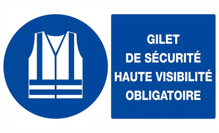 GILET DE SECURITE HAUTE VISIBILITE OBLIGAT. 330x200mm TALIAPLAST - 621513