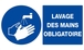 LAVAGE DES MAINS OBLIGATOIRE 330x200mm TALIAPLAST - 621520