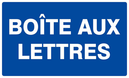 Panneau rigide BOITE AUX LETTRES 330x200mm TALIAPLAST - 621609