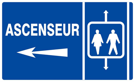 ASCENSEUR FLECHE A GAUCHE 330x200mm TALIAPLAST - 621639