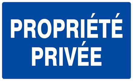 Panneau rigide PROPRIETE PRIVEE 330x200mm TALIAPLAST - 621643