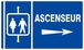 Panneau rigide ASCENSEUR FLECHE A DROITE 330x200mm TALIAPLAST - 621644
