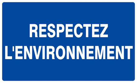 RESPECTEZ L'ENVIRONNEMENT 330x200mm TALIAPLAST - 621649