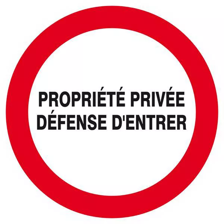 Panneau rigide PROPRIETE PRIVEE DEFENSE D'ENTRER D.300mm TALIAPLAST - 622202