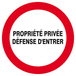 Panneau rigide PROPRIETE PRIVEE DEFENSE D'ENTRER D.300mm TALIAPLAST - 622202