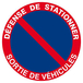 DEFENSE DE STATIONNER SORTIE DE VEHICULES D.300mm TALIAPLAST - 622211