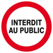 INTERDIT AU PUBLIC D.300mm TALIAPLAST - 622218