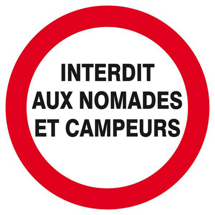 INTERDIT AUX NOMADES ET CAMPEURS D.300mm TALIAPLAST - 622225