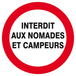 INTERDIT AUX NOMADES ET CAMPEURS D.300mm TALIAPLAST - 622225