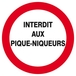 INTERDIT AUX PIQUE-NIQUEURS D.300mm TALIAPLAST - 622226