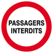 PASSAGERS INTERDITS D.300mm TALIAPLAST - 622230
