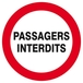 PASSAGERS INTERDITS D.300mm TALIAPLAST - 622230