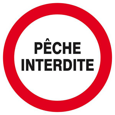Panneau rigide PECHE INTERDITE D.300mm TALIAPLAST - 622232