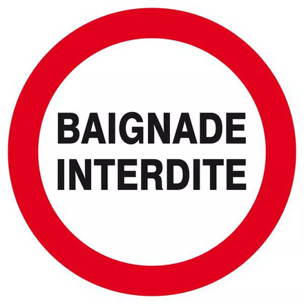 Panneau rigide BAIGNADE INTERDITE D.300mm TALIAPLAST - 622236