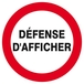 DEFENSE D'AFFICHER D.300mm TALIAPLAST - 622238