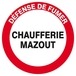 DEFENSE DE FUMER CHAUFFERIE MAZOUT D.300mm TALIAPLAST - 622240