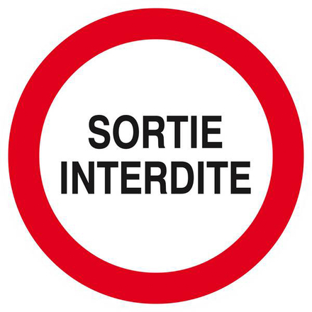 Panneau rigide SORTIE INTERDITE D.300mm TALIAPLAST - 622241