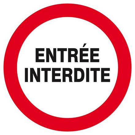 Panneau rigide ENTREE INTERDITE D.300mm TALIAPLAST - 622242