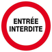 Panneau rigide ENTREE INTERDITE D.300mm TALIAPLAST - 622242