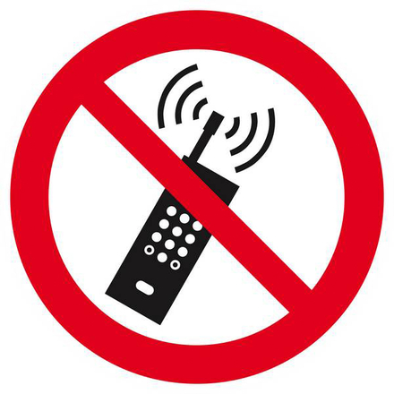 INTERDICTION D'ACTIVER DES TELEPHONES MOBILES D.300mm TALIAPLAST - 622255
