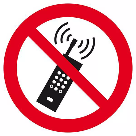 Panneau rigide INTERDICTION D'ACTIVER DES TELEPHONES MOBILES D.300mm TALIAPLAST - 622255