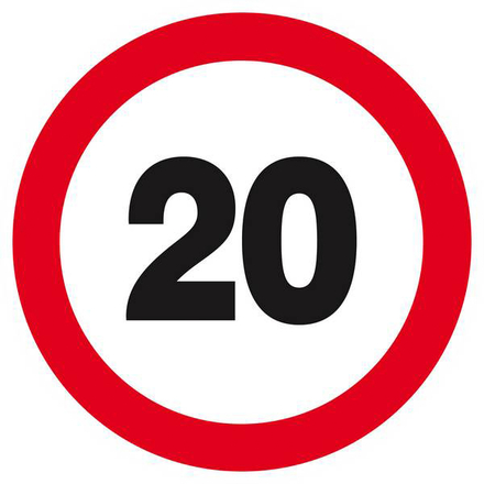 INTERDIT DE ROULER A PLUS DE A 20 KM D.300mm TALIAPLAST - 622256