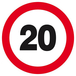 INTERDIT DE ROULER A PLUS DE A 20 KM D.300mm TALIAPLAST - 622256