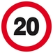 INTERDIT DE ROULER A PLUS DE A 20 KM D.300mm TALIAPLAST - 622256